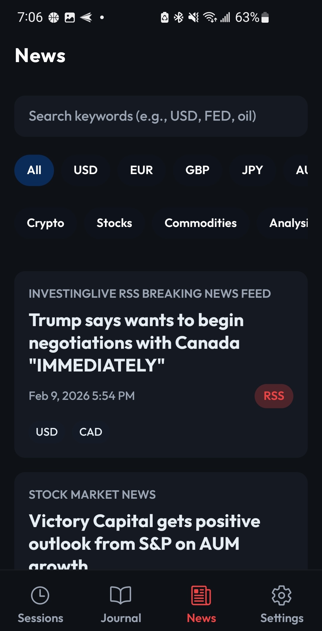 FX Sesh news feed