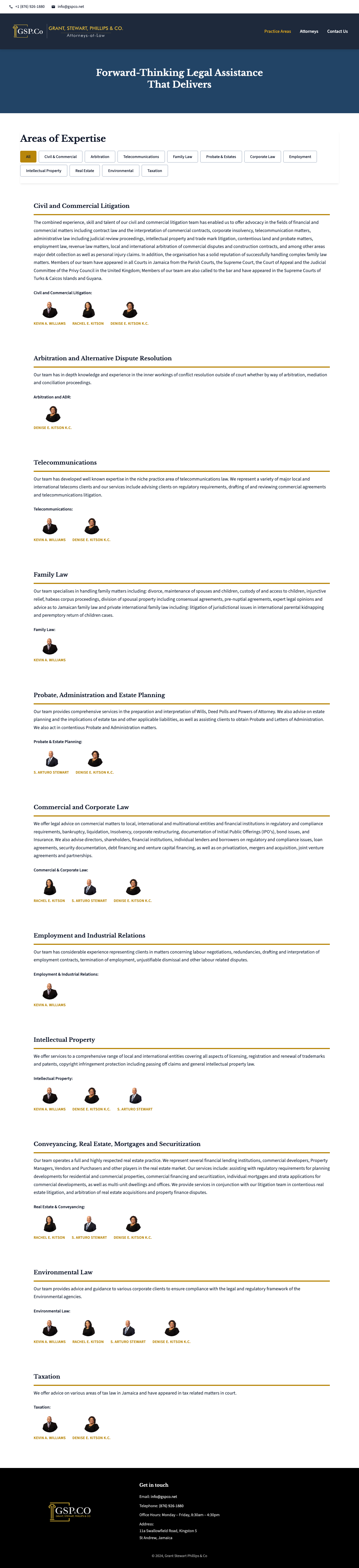 GSPCO practice areas
